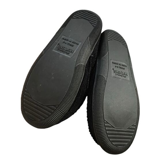 MUK LUKS Corduroy Clog Slipper Men 8 S Faux Fur Slip On Shoes Black Gray - Picture 8 of 9